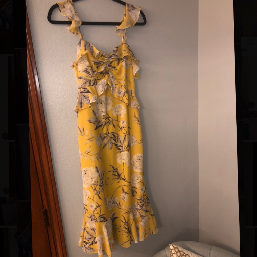 Yellow floral dress